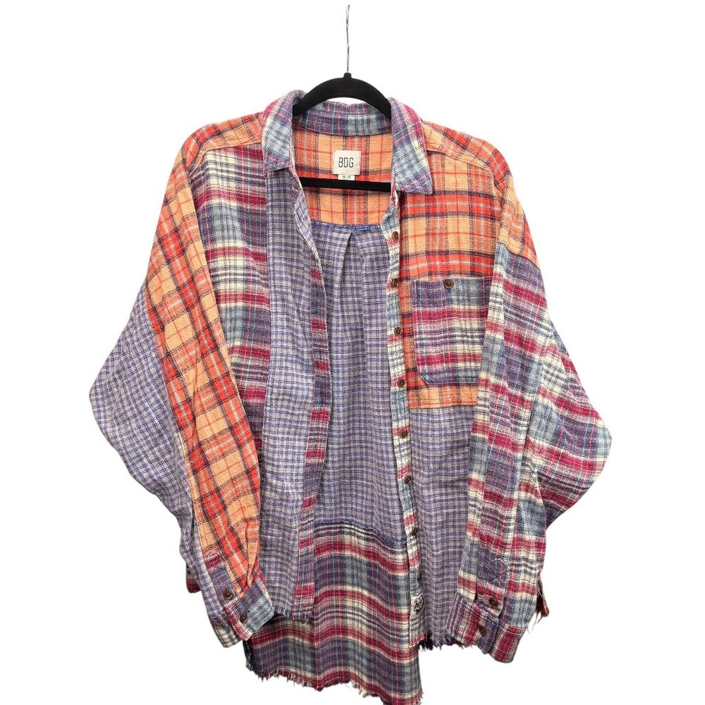 Uo Bdg Patchwork Flannel Size Medium - image 2